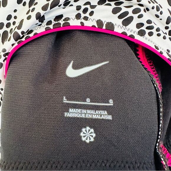 NIKE Swim Party Dots Cutout One Piece Bikini Swimsuit White Women's Size Large - Picture 8 of 11